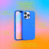 FELONY CASE iPhone 13 Pro Max Neon Blue Clear Protective Case, TPU and Polycarbonate Shock-Absorbing Cover