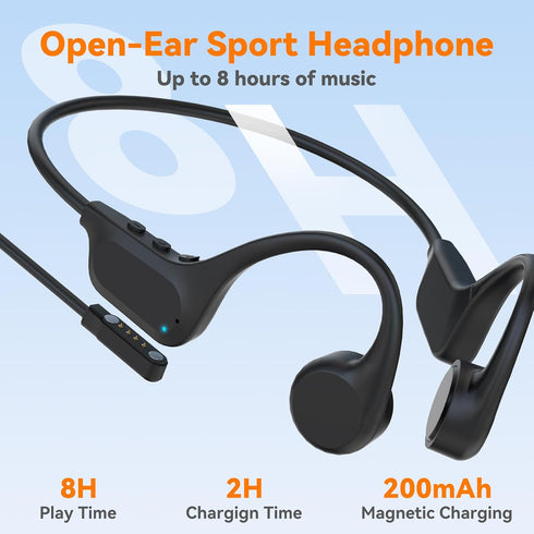 Headphones-SwimBeats,IP68 Swimming 32GB MP3 Swimming/Surfing/Marathon/Cycling(Orange Bone Conduction Bluetooth