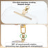 Jxiwfvl 2 Pack 360Rotatable Phone Tether Tabs, Phone Charm Hook CellPhone Lanyard Tab Gold Phones Clip for Lanyard