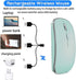 Rechargeable Bluetooth Mouse Wireless for iPad Pro, iPad Air, Mac, MacBook Pro, MacBook Air, Laptop, Chromebook,