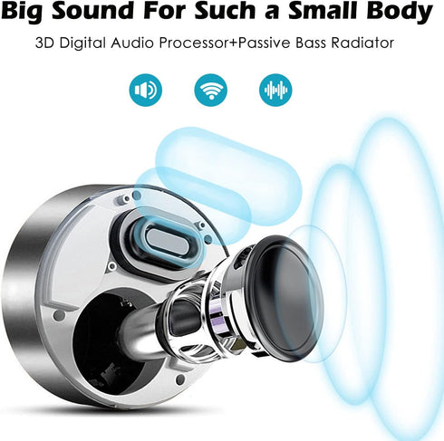 Smart LED Touch Play Bluetooth Speaker - Portable Wireless Speakers with HD Sound, 12-Hour Playtime, Bluetooth 5.0, TF