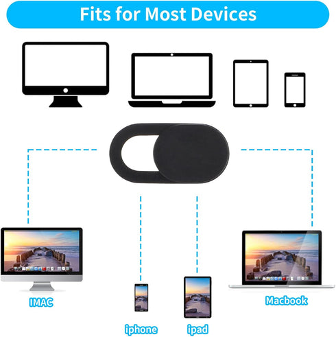 Amabro 8PCS Webcam Cover Slide, Thin Phone Camera Cover Laptop Computer Camera Cover Slide Blocker Slider Lens Cover