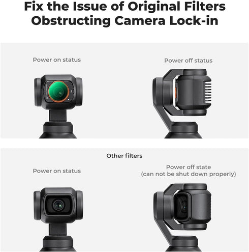 K&F Concept Magnetic 4 Pack ND & CPL Filter Kit for DJI OSMO Pocket 3, Multi-Coated/HD Optical Glass