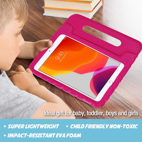 ProCase Kids Case for iPad 9th Generation/iPad 8/iPad 7, Shockproof Lightweight Case with Convertible Handle - Magenta