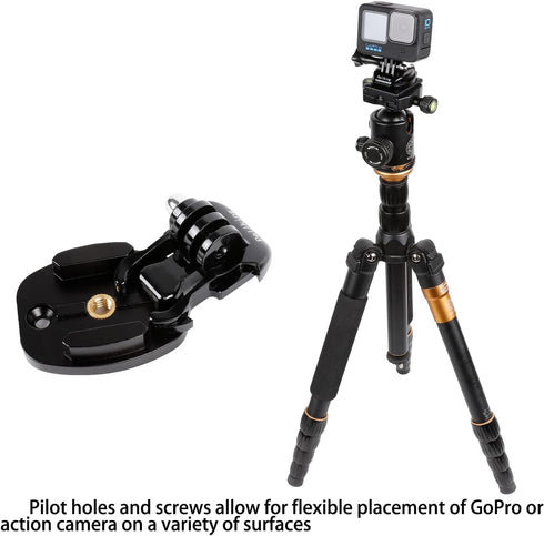 PellKing 1/4 Tripod/Monopod Adapter Mount for GoPro Hero 12 11 10 9 8 7 6 5, CNC Quick Release Base
