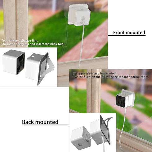 ( Pack of 2 Window Mount for Blink Mini, Through Window Use Blink Mini, No Indoor Reflections