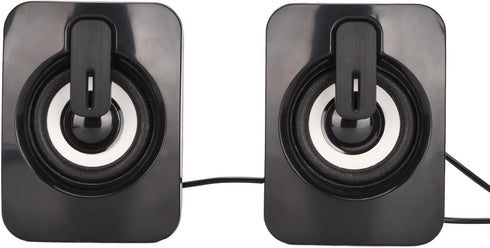 Mini Computer Speaker, Stereo Less Distortion, USB Powered Wired Small Speaker for Desktop PC & Laptop