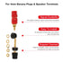 4 Pcs Banana Socket Test Probe Adapter for Audio Speaker Terminal Binding Post, Black and Red for 4mm Banana Plugs