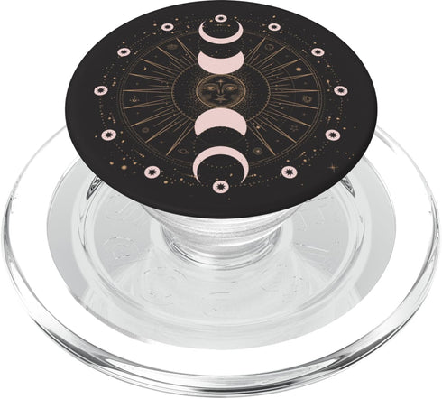 Moon Phases Astrology Space Stars Pattern PopSockets PopGrip for MagSafe