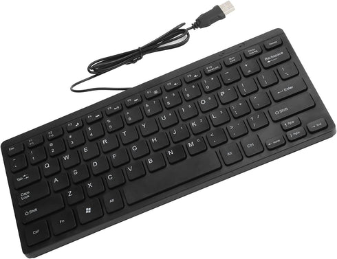 K1000 Wired USB Mini Keyboard, Multimedia Kaypad Portable Laptop Accessories Save Space Plug and Play Compact Small for Win PC