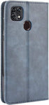 ZTE ZMax 10 / ZTE Z6250 Wallet Case - PU Leather Flip Book Style Folio Cover with Kickstand and Card Holder (Blue)