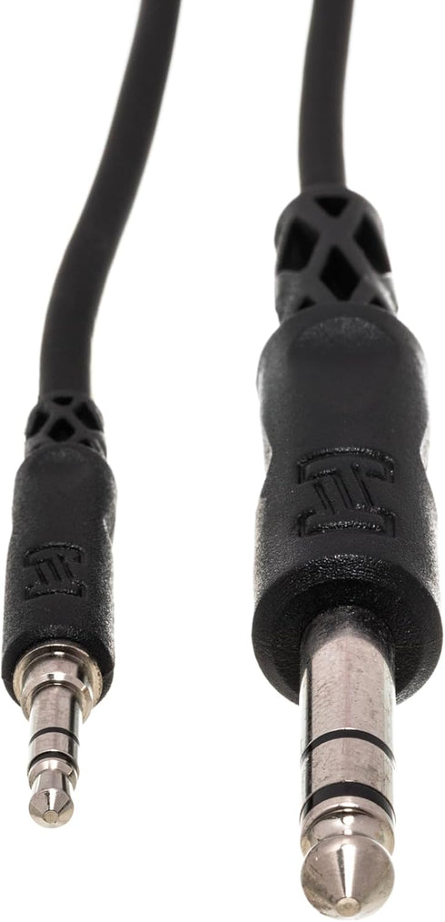 Hosa CMS-110 Stereo Interconnect, 3.5 mm TRS to 1/4 Inch TRS, 10 Feet