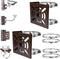 Universal Vertical Pole Mount Adapter with 2 Loops - Brown Stainless Steel Wall Mounting Bracket for CCTV Security