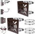 Universal Vertical Pole Mount Adapter with 2 Loops - Brown Stainless Steel Wall Mounting Bracket for CCTV Security