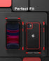 Crystal Clear Case for iPhone 11, Black/Red, with Multicolor Protective Shockproof Bumpers, Anti Scratch Transparent