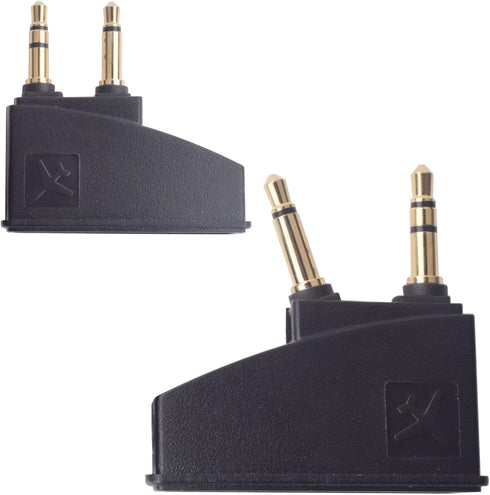 Saipomor 2 PACKS QC35 II Airplane Adapter - Audio Stereo Jack for Bose QuietComfort Headphones
