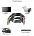 JOINSI 5-Pack 6.6ft 75-Ohm BNC Male to BNC Male Jumper Cable Extension Connector for CCTV DVR to TV System