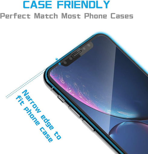 MANTO 3 Pack Tempered Glass Screen Protector for iPhone 11/XR 6.1" - Full Coverage, 3D Touch, Anti-Fingerprint.