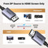 4K 1080P@120Hz, 1.2 1.4 6.6FT UGREEN DisplayPort to HDMI Cable Active DP to HDMI Cord Alu Braided, Unidirectional Cable