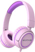 Kids Headphones V1 Wired Stereo Foldable On-Ear Headphones for School/Toddlers/Teens, Pink