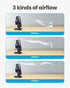 Gaiatop USB Desk Fan, Portable Quiet 3 Speeds Personal Fan for Home, Office, and Outdoor Use (Blue)