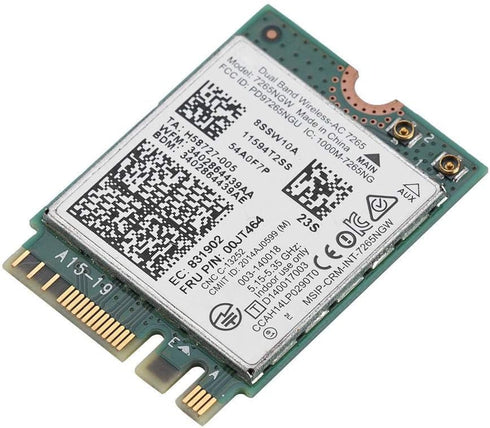 Wireless Network Card for Intel Dual Band Wireless-AC 7265, 867M Network Card + Bluetooth 4.0 Adapter, Lower Power
