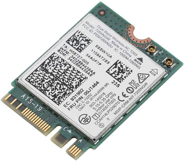 Wireless Network Card for Intel Dual Band Wireless-AC 7265, 867M Network Card + Bluetooth 4.0 Adapter, Lower Power