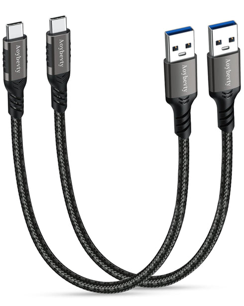 USB A to USB C Cable (2 Pack 1.6FT), USB 3.1/3.2 10Gbps Data Transfer and 60W 3A Fast Charging for Type C Devices