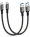 USB A to USB C Cable (2 Pack 1.6FT), USB 3.1/3.2 10Gbps Data Transfer and 60W 3A Fast Charging for Type C Devices