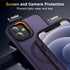 Magnetic Translucent Case for iPhone 12/iPhone 12 Pro, Slim Anti-Fingerprints Shockproof Cover with Screen Protector