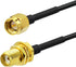 Superbat RF Coaxial SMA Male to SMA Female Bulkhead RG174 6.56ft Cable + 3pcs RF Coax SMA Adapter Kit for SDR Equipment