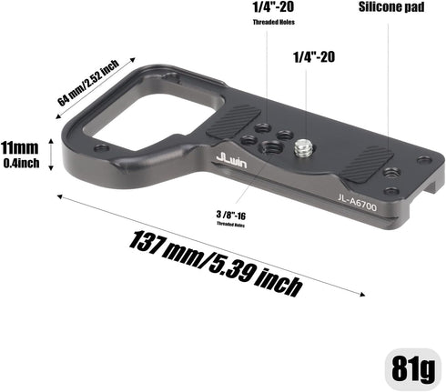 FocusFoto A6700 ILCE-6700 Quick Release Baseplate QR Plate Mount for Sony Alpha Mirrorless Camera, Compatible