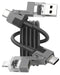 HUNDA 4 in 1 USB C to USB C Fast Charging Cable, 100W Anti-Tangle Dual USB C Cable Combo for iPhone 15, Dark Black