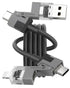 HUNDA 4 in 1 USB C to USB C Fast Charging Cable, 100W Anti-Tangle Dual USB C Cable Combo for iPhone 15, Dark Black