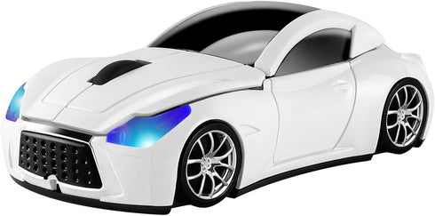 Cool Sport Car Shaped 2.4GHz Wireless Mouse, Optical Cordless Mice with USB Receiver for PC Laptop Computer, 1600DPI