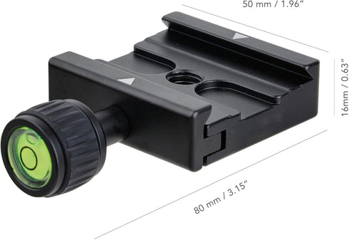 Arca Swiss Type Camera Tripod Mount Plate, 3/8" to 1/4" Adapter