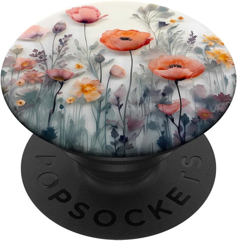 Poppy Flowers Bouquet in Resin, Flower PopSockets Adhesive PopGrip