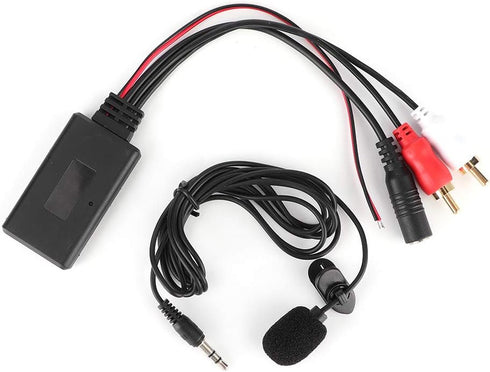 Acouto Bluetooth AUX Module, Bluetooth AUX Module 2 Cable Adapter with Hands Microphone for