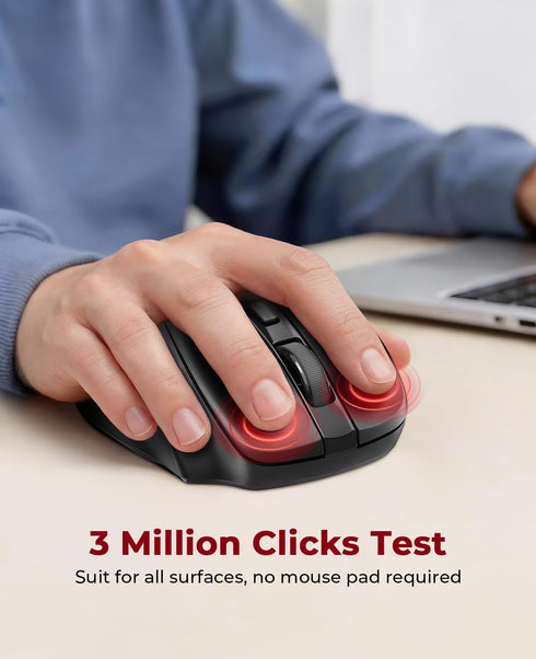Redragon BT5.0/3.0 2.4G, 6 5 4000DPI 18 Wireless Mouse & Buttons, Level Bluetooth Mouse, Months Battery, Portable