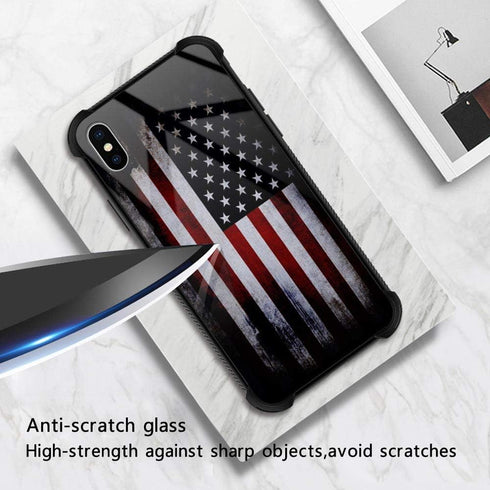 iPhone XR Case - Military-Grade Protection, Shockproof Corners, Anti-Scratch Old Flag Design