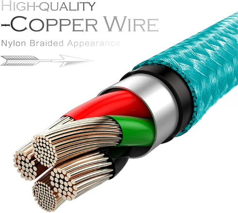iPhone Charger 90 Degree 3 Pack 6FT Lightning Cord - Nylon Braided Fast Charging for iPhone 12/11/XS/XR.