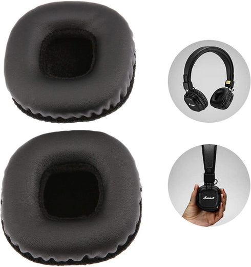 Mgoodoo Replacement Ear Pads for Marshall Mid Bluetooth On-Ear Headphones, Soft Leather Memory Foam Earpads (Black)