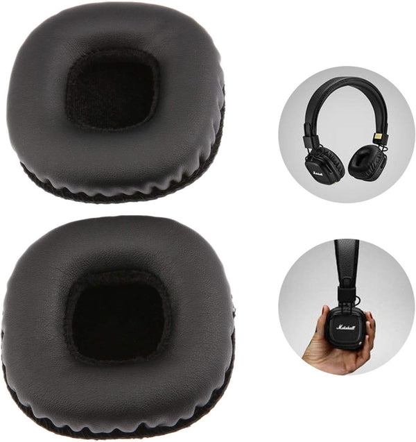 Mgoodoo Replacement Ear Pads for Marshall Mid Bluetooth On-Ear Headphones, Soft Leather Memory Foam Earpads (Black)
