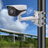 WiTi Universal Vertical Pole Mount for Security Camera, Stainless Steel Mounting Corner Bracket with 3 Loops, Suitable for CCTV Cameras LED Wall/Stage Lights, Solar Panels (small size)