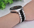 V-MORO Solid Stainless Steel Strap for Galaxy Watch 46mm(2019), Gear S3, Galaxy Watch 3 45mm Band, Silver/Black