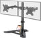 MOUNT PRO Dual Monitor Stand, Free-Standing Full Motion Monitor Desk Mount Fits 2 Screens