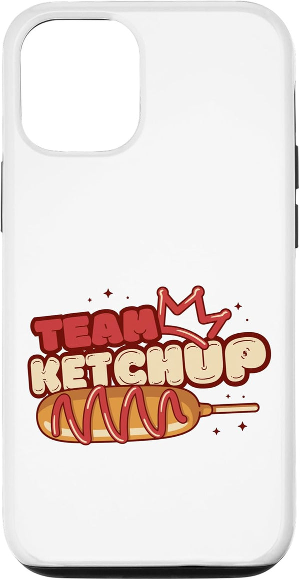 Ketchup Fan Corn Dog Enthusiast Designs Team Ketchup Corn Dog Lover Case for iPhone 12/12 Pro