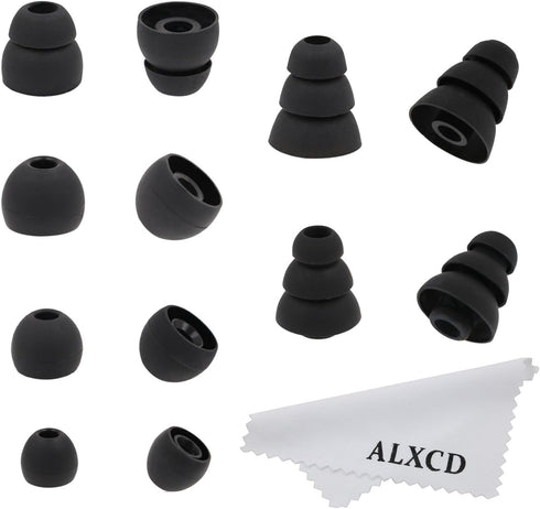 ALXCD Ear Tips Kit for LG HBS 730 HBS750 800 910 Headset, 3 Pair (S/M/L) & 2 Pair (S/L) Triple Flange Tips