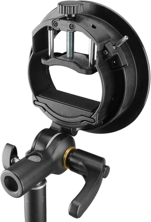 Godox S2 Speedlite S-Type Bracket Bowens Mount for Godox V1 AD200Pro AD400Pro, Precise Tilt Control and Umbrella Mount