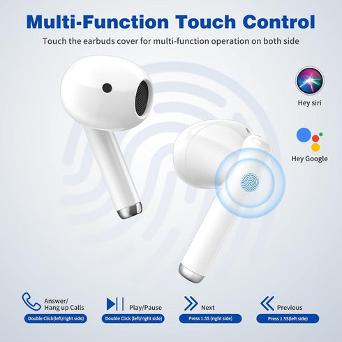 Wireless Earbuds for Samsung S24 Ultra S23 S22+ A53, 5.3 Bluetooth Headphones, Noise Canceling Ear Bud with Earhook